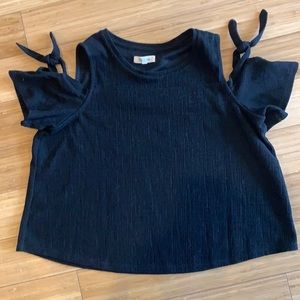 Madewell Cropped Shirt with Tie Sleeve